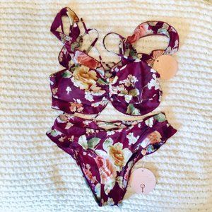 P2F Frilly floral bikini